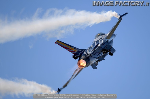 2017-09-16 Base Aerienne Sion 0447 General Dynamics F-16 Fighting Falcon - Belgian Air Component